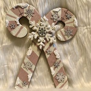 Pink & Cream Candy Cane Christmas Wall Decor